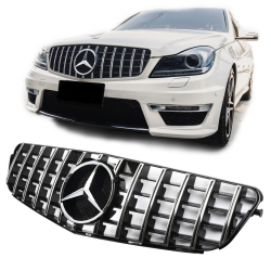 Εμπρόσθια μάσκα Panamericana AMG look για Mercedes-Benz C-Class (W204, S204)